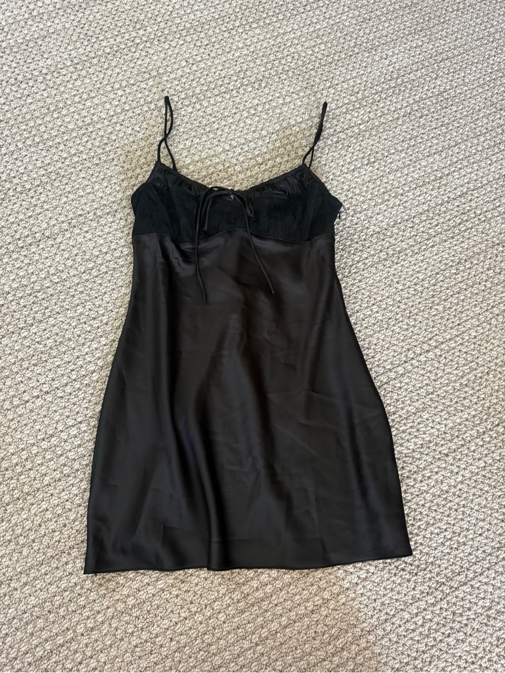 Urban Outfitters Black Satin Slip Dress